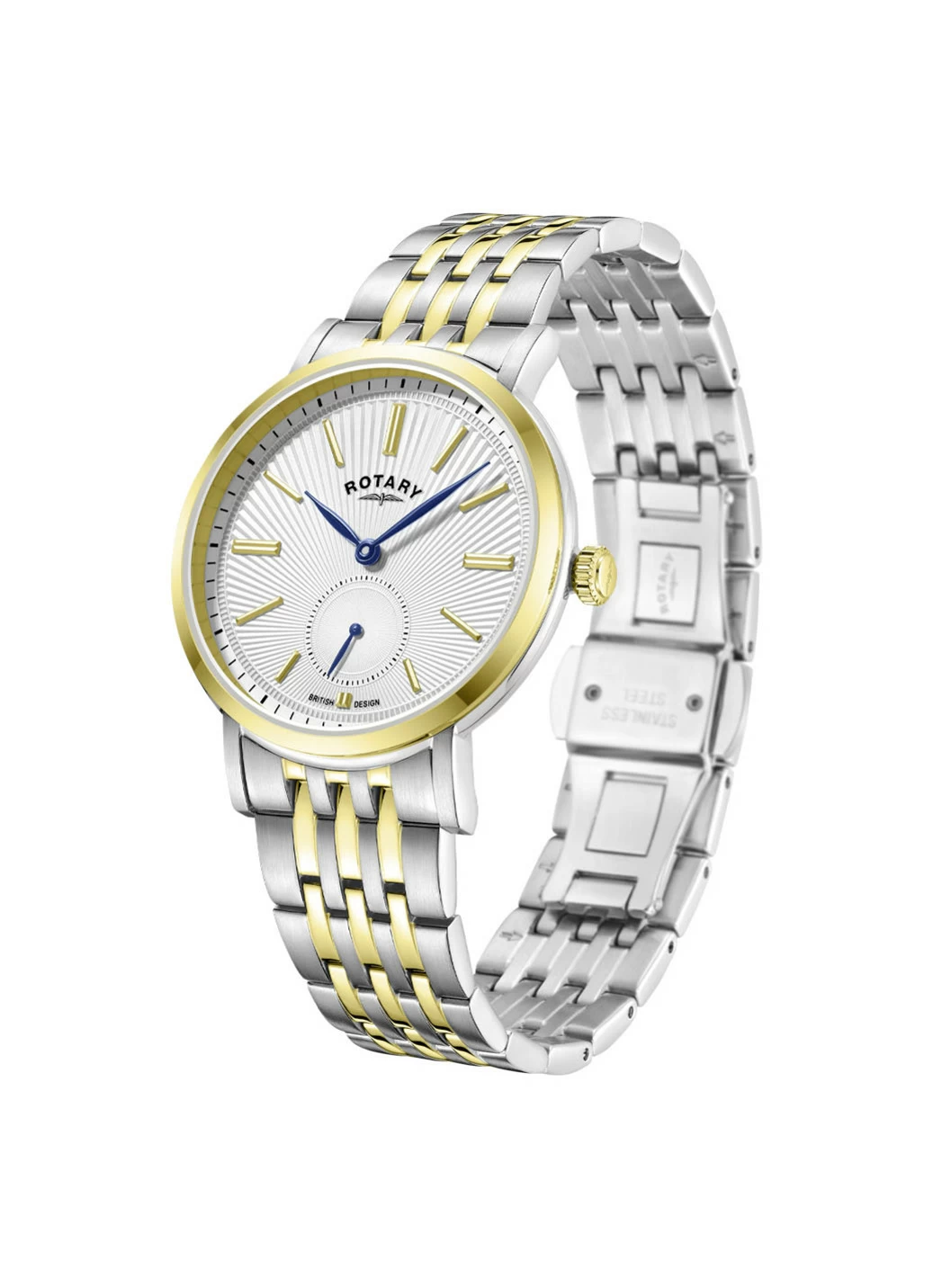 Rotary Quartz-Herrenuhr mit Edelstahlbandgehäuse