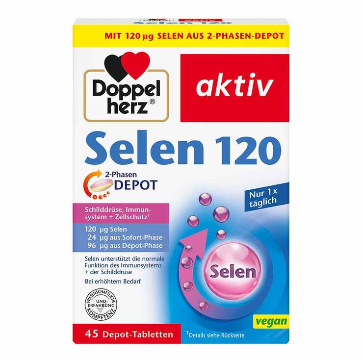 Doppelherz Selen 120 2-Phasen Depot Tabletten, 45 St