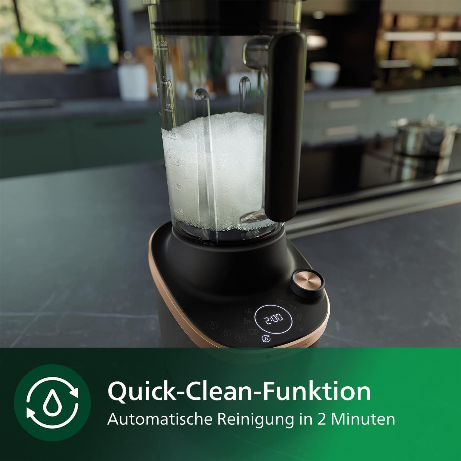 Philips Flip&Juice Hochleistungsmixer 7000 Serie mit Entsaftermodul, Flip&Juice-Technologie, ProBlend Ultra-Technologie, HomeID App, 8 Schnellauswahlprogramme, Schnellreinigungsfunktion (HR3770/10)