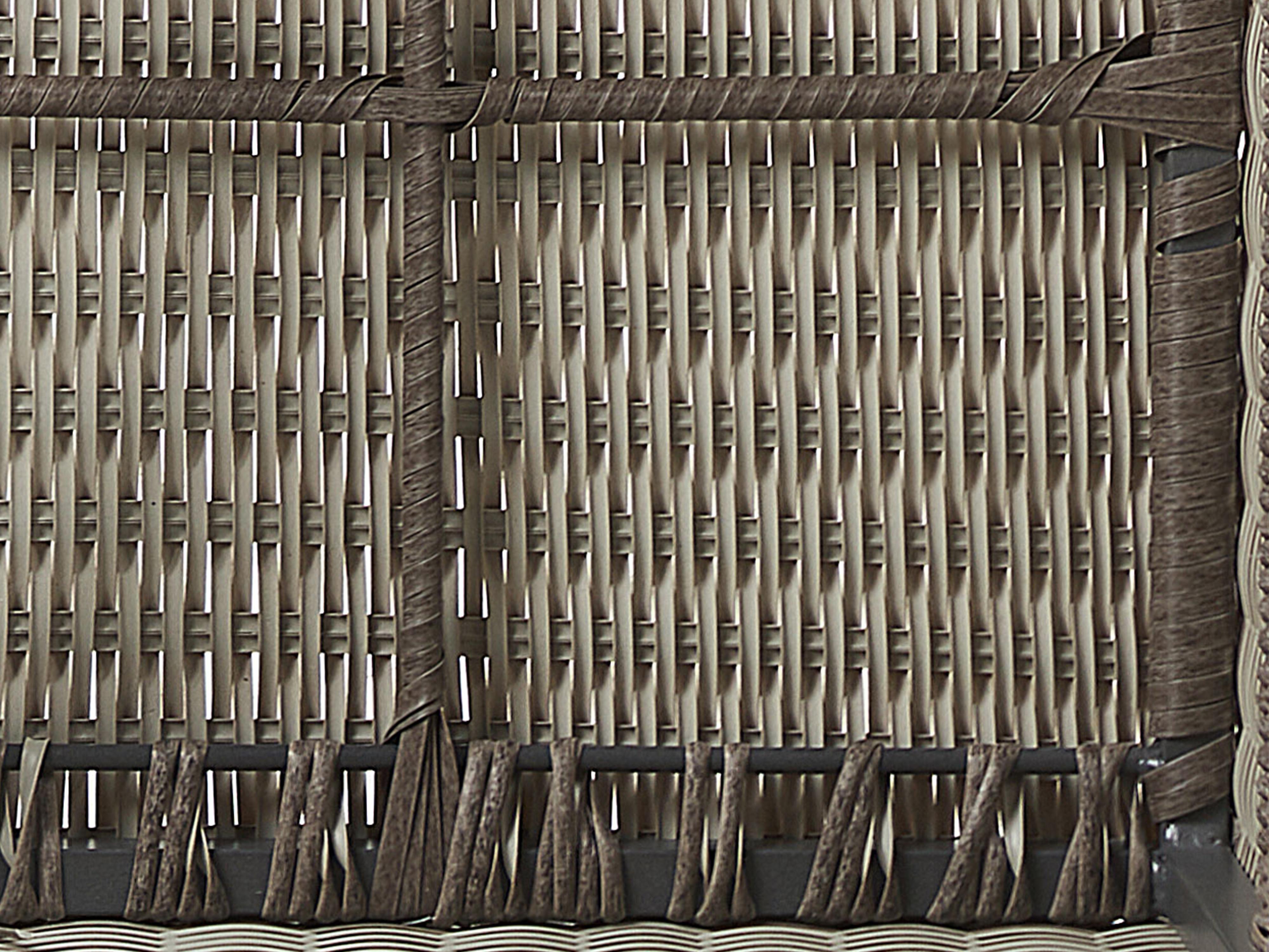 Loungeset met tafel 6-zits CONTARE rechtszijdig modulair PE rotan Taupe