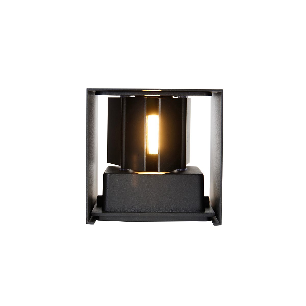 Buiten wandlamp zwart incl. LED 2-lichts IP54 - Edwin