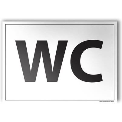 Plaque gravée WC - 10x14cm