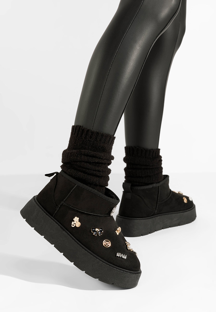 Bottes de neige femme noires Sanara