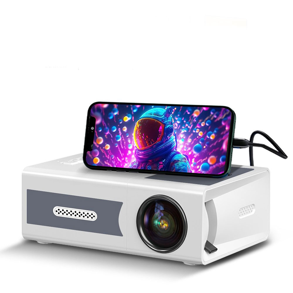 Mini Multimedia LED Projektor Beamer Heimkino (40 ANSI Lumen) 1080p / HDMI / USB - Grau