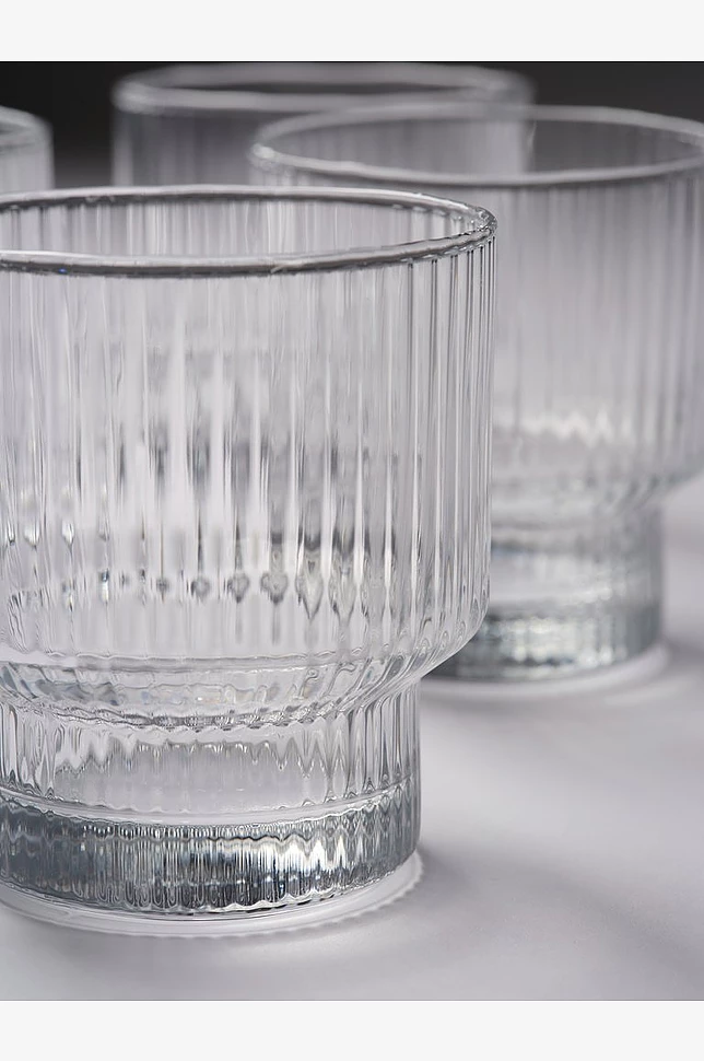 STRIPE glass 4-pakning