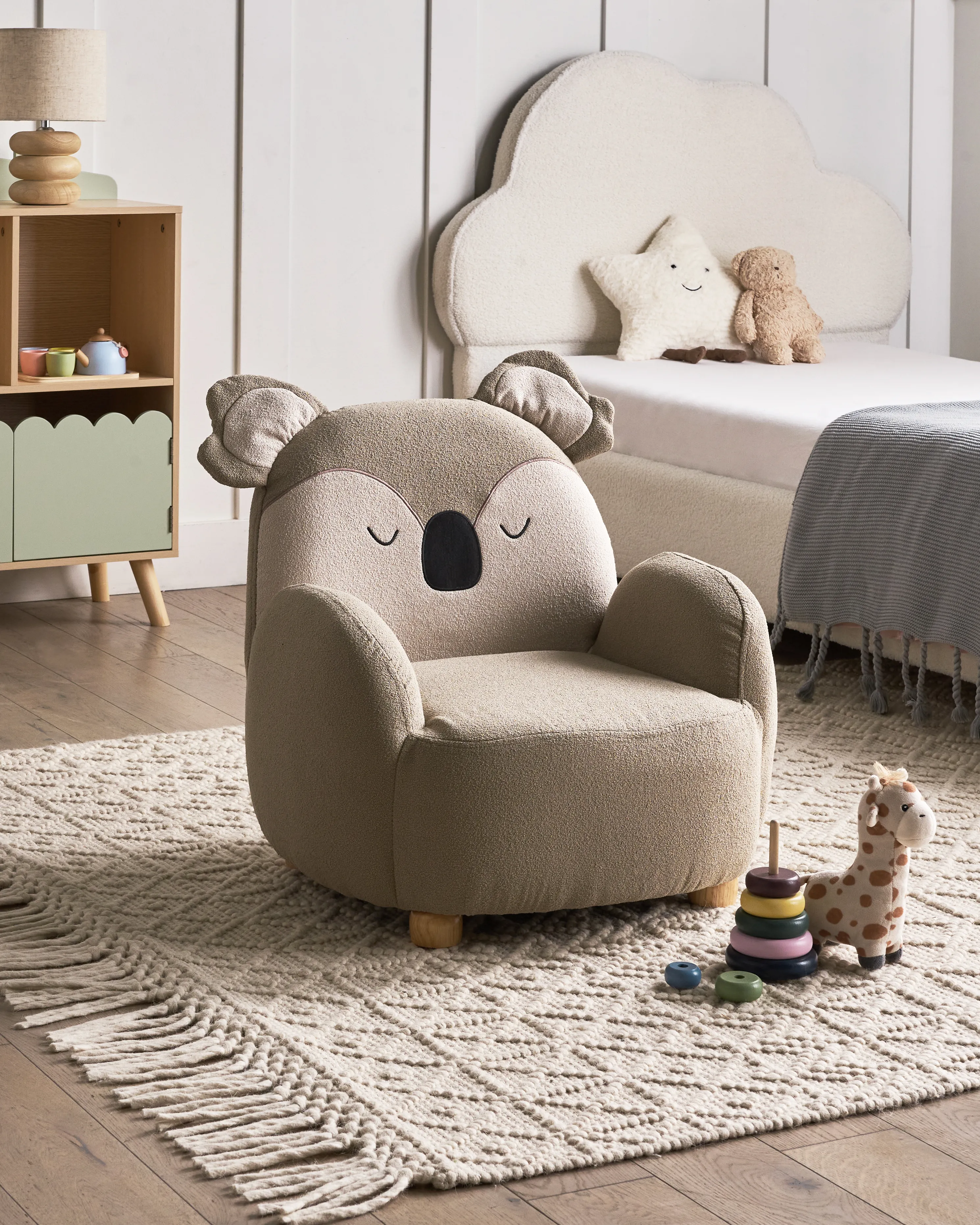Kinderfauteuil Koala HERVIK Stof Taupe