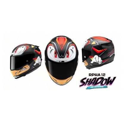 Casque Hjc RPHA 12 - SHADOW THE HEDGEHOG - Noir / Rouge