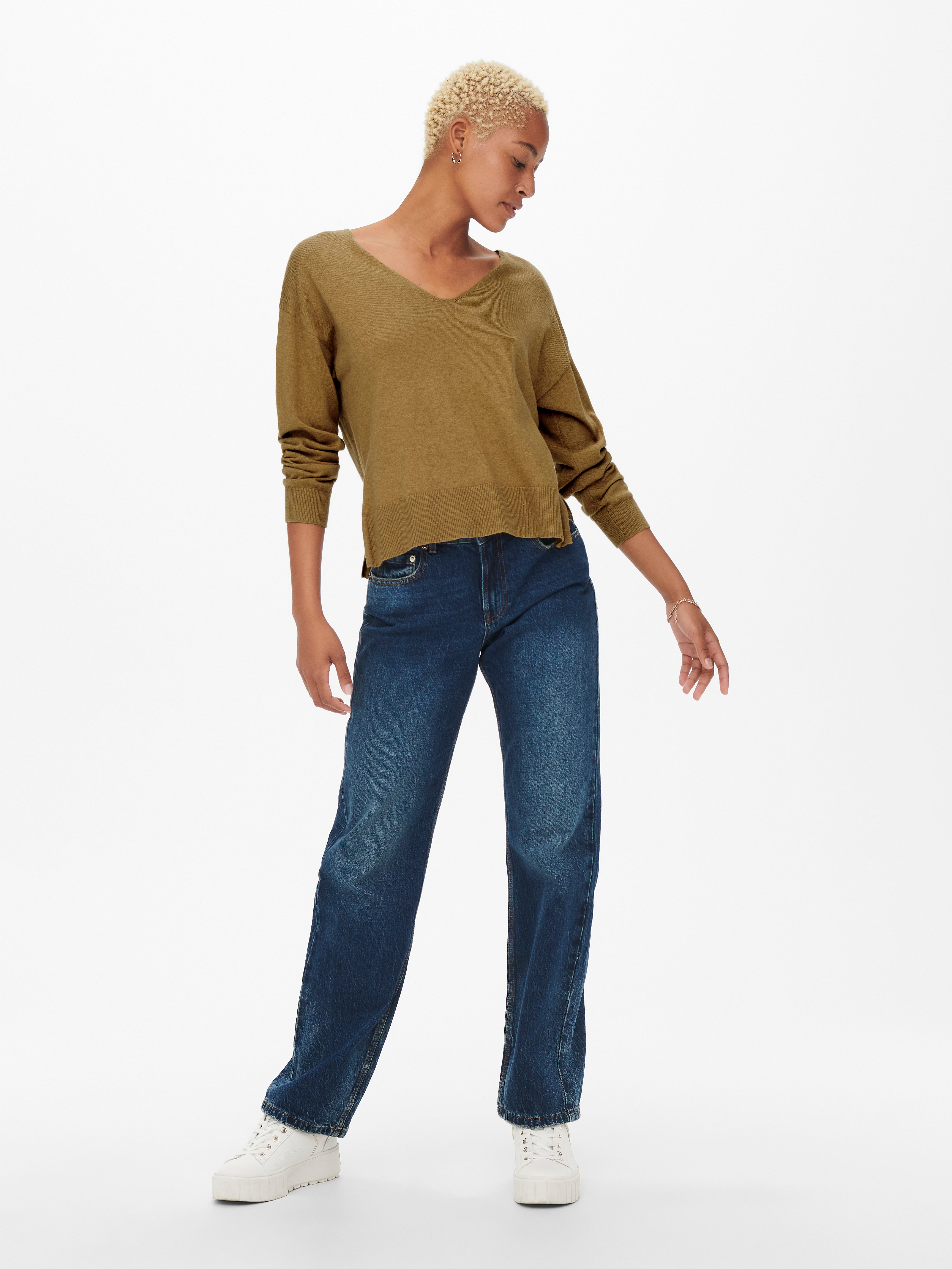 ONLRHIA Strickpullover Bistre
