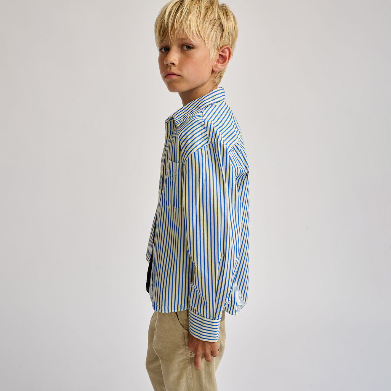 Bellerose Chemise Gulian rayée bleue