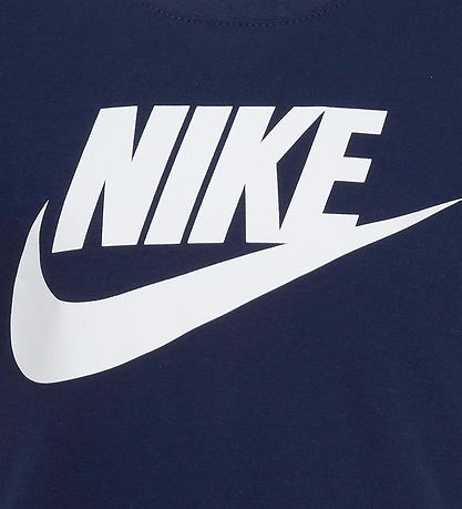 Nike T-Shirt - Dunkelblau/Weiß