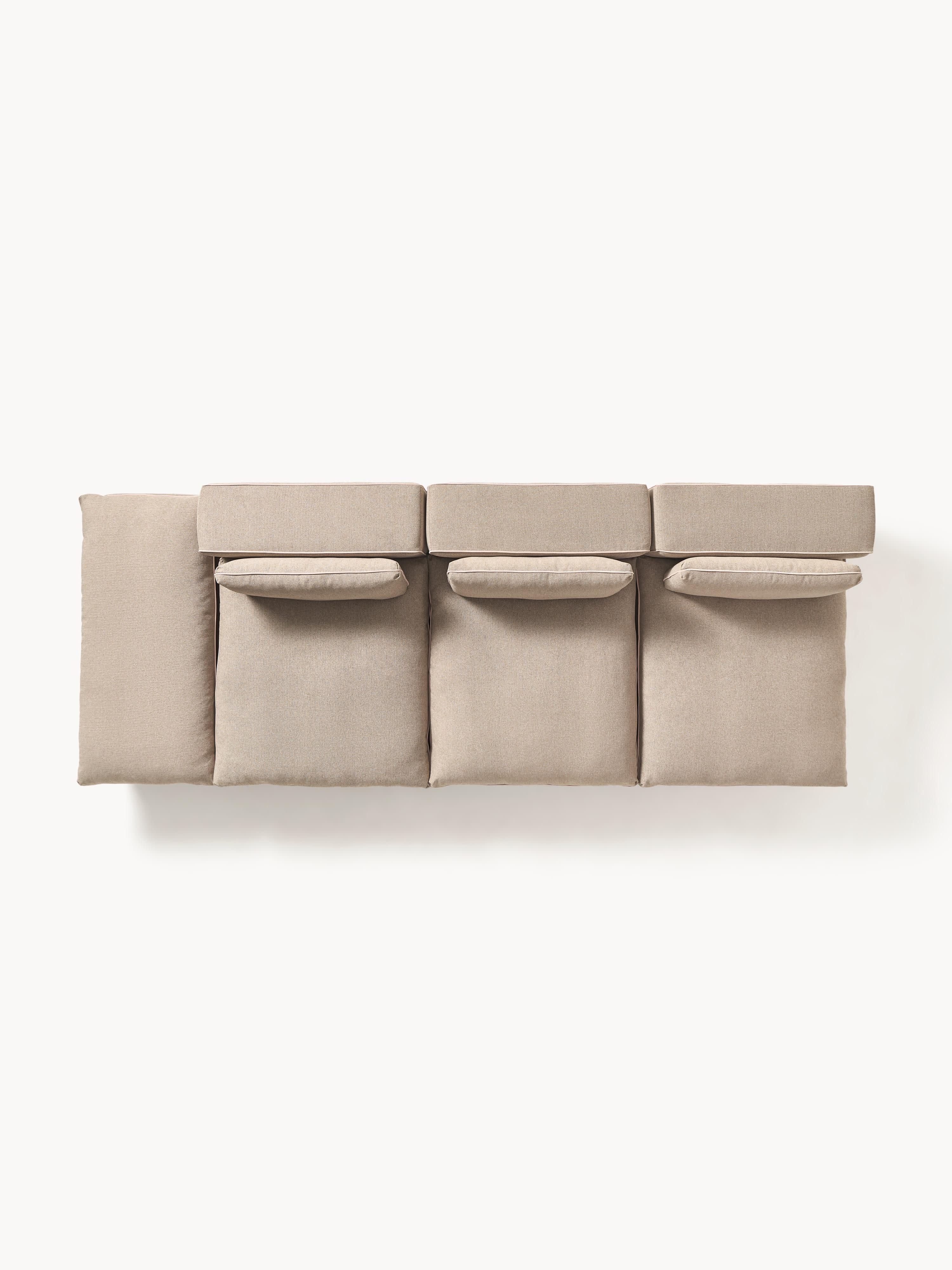 Modulaire XL-bank Felix (3-zits) met poef