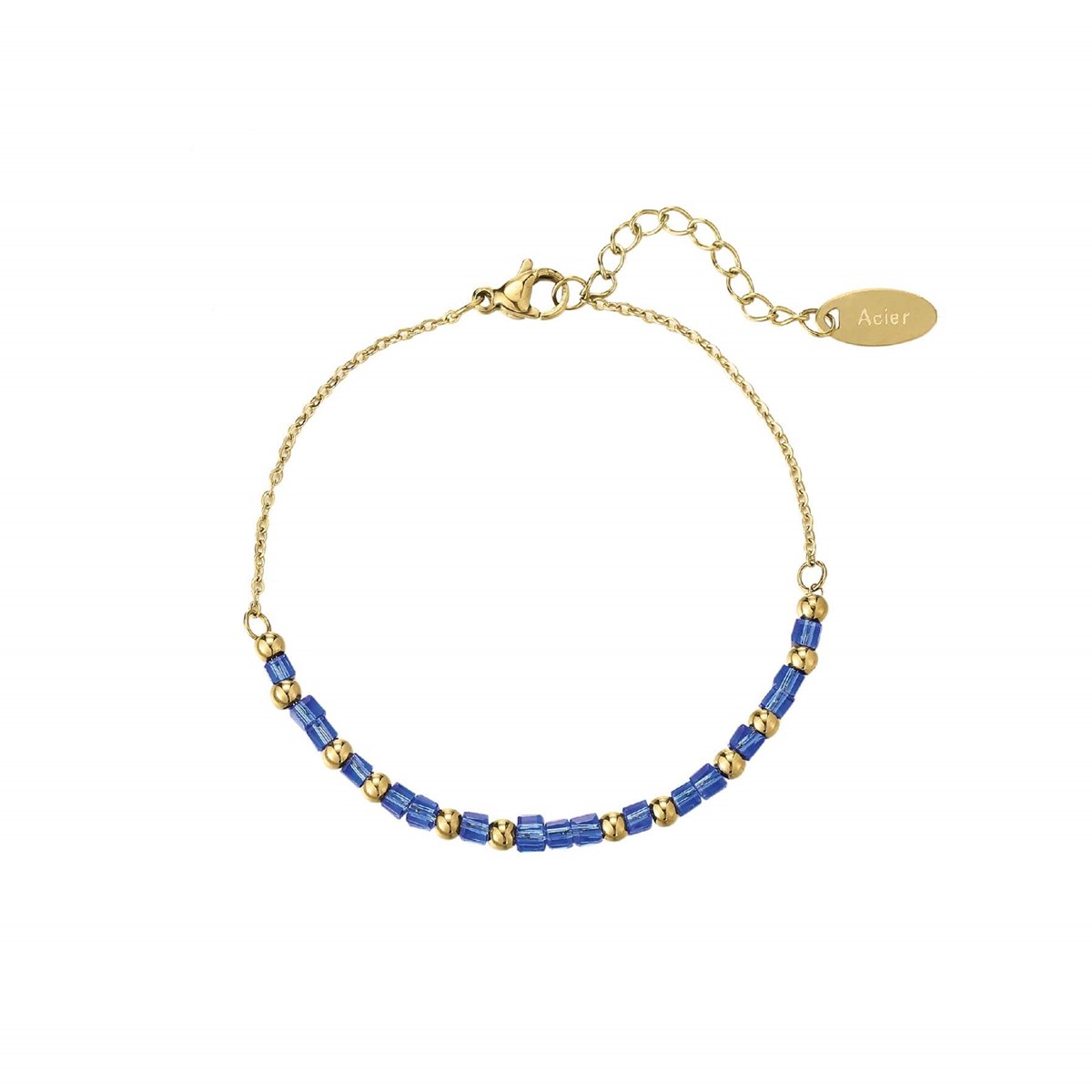 Bracelet Bohème cristal bleu royal