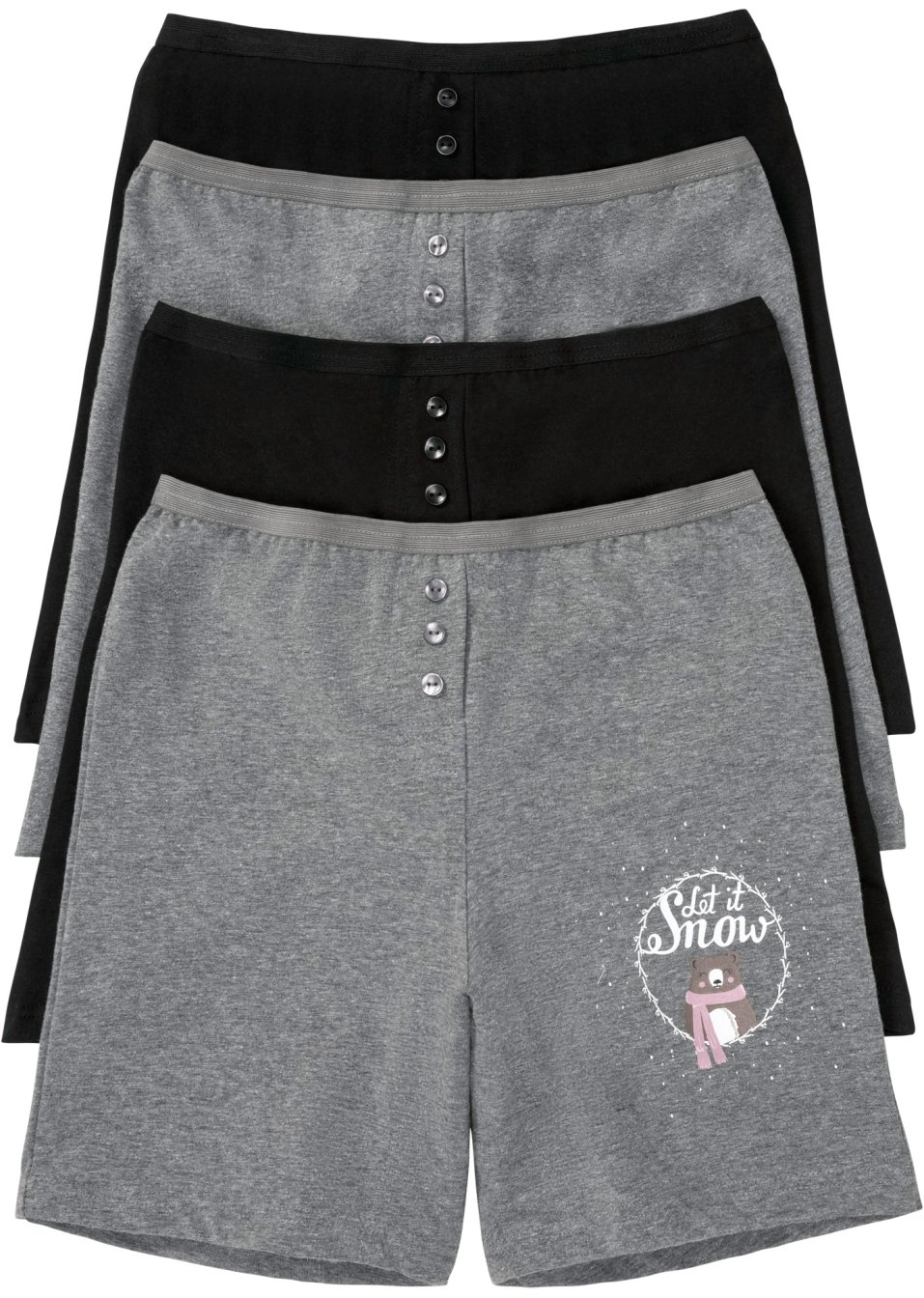 Lot de 4 boxers longs à taille haute