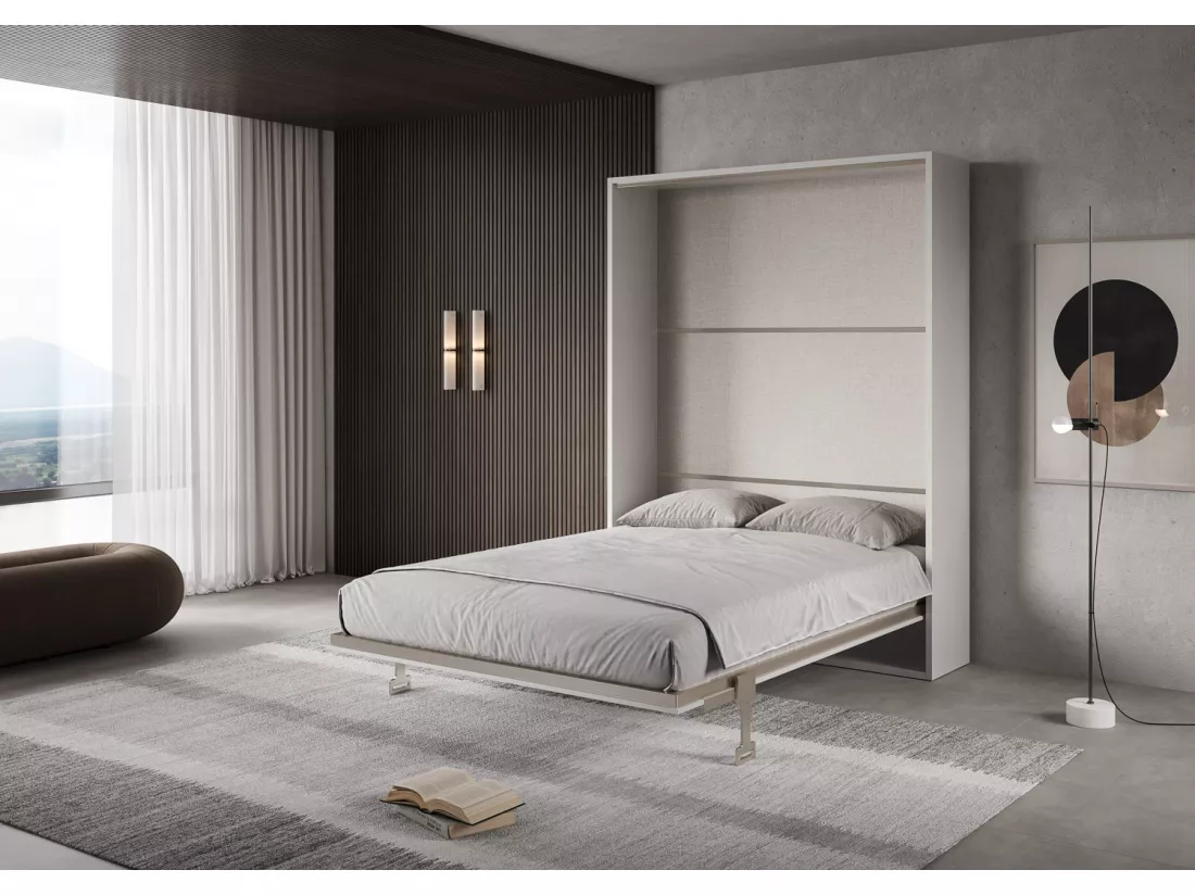 Versia 160 Lit double vertical escamotable blanc