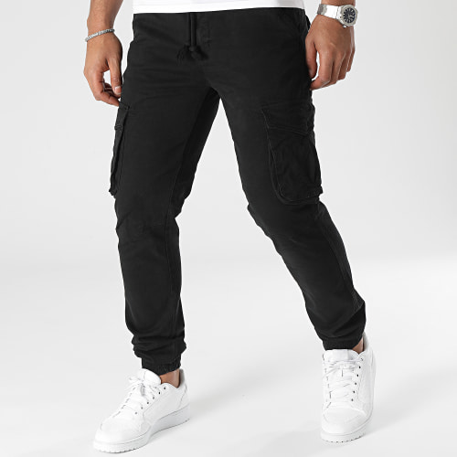 Lot De 2 Pantalons Cargo Noir Vert Kaki