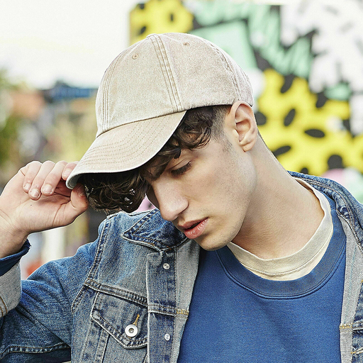 Boné Beechfield de perfil baixo em jeans estilo vintage (pacote com 2)