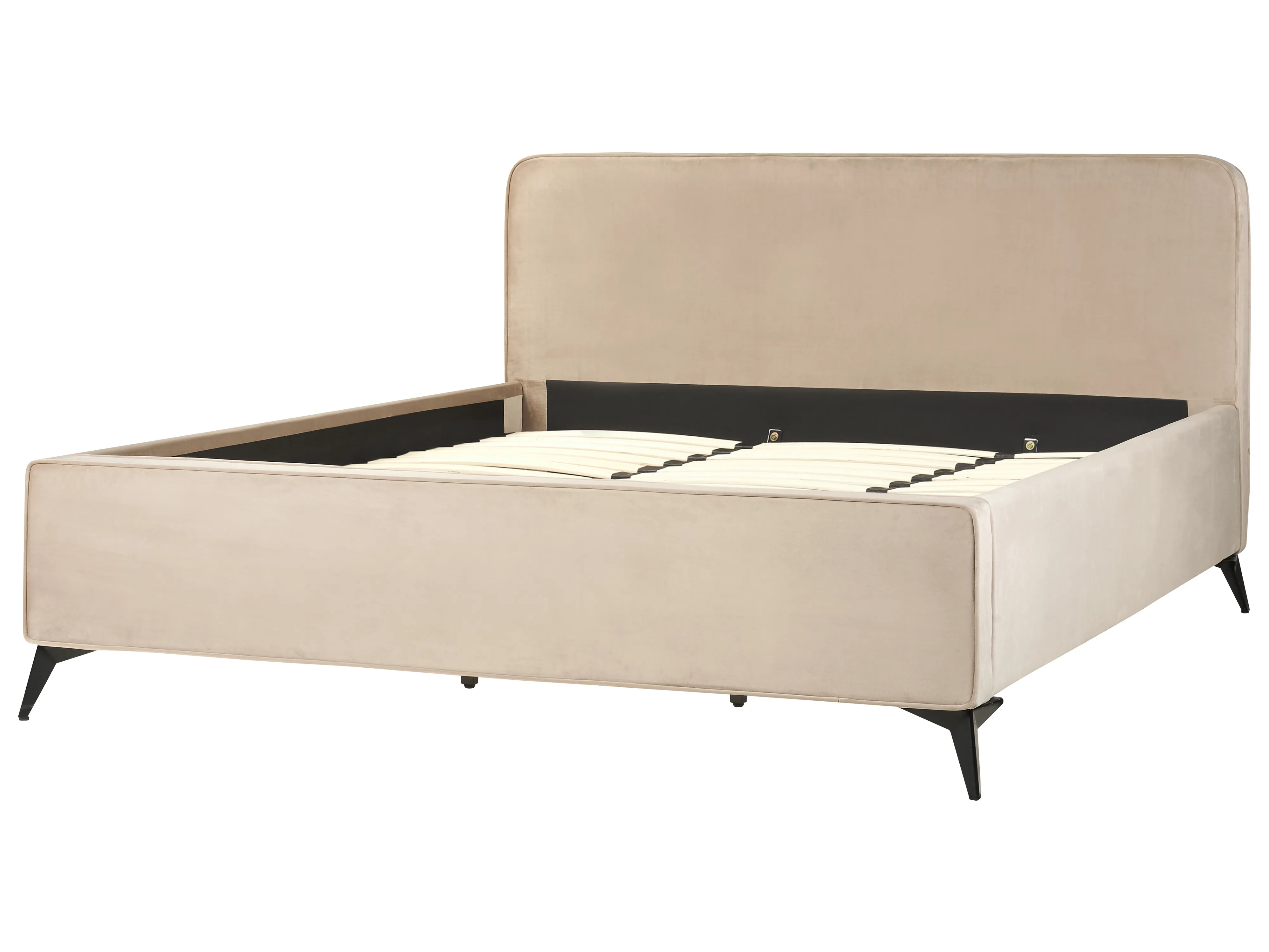 Bed Fluweel VALOGNES 180 x 200 cm Taupe