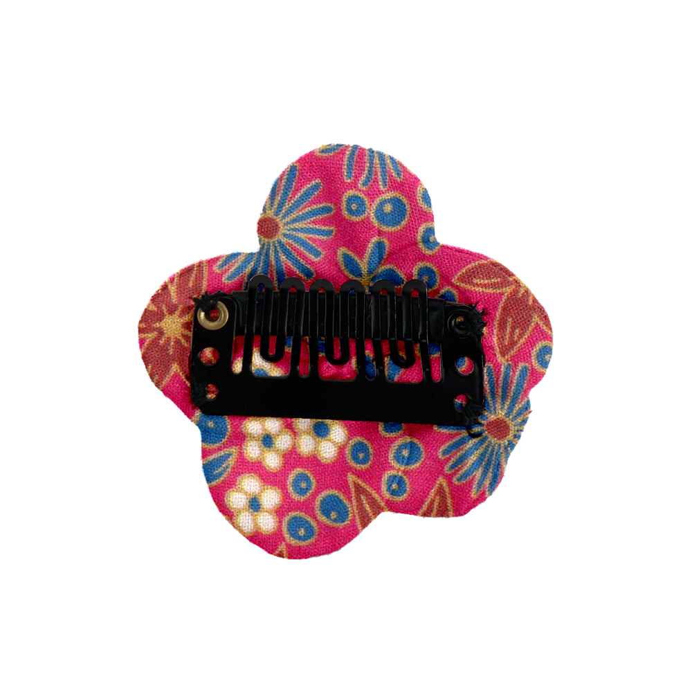 Mini Barrette Pétales De Fleur Badiane Framboise