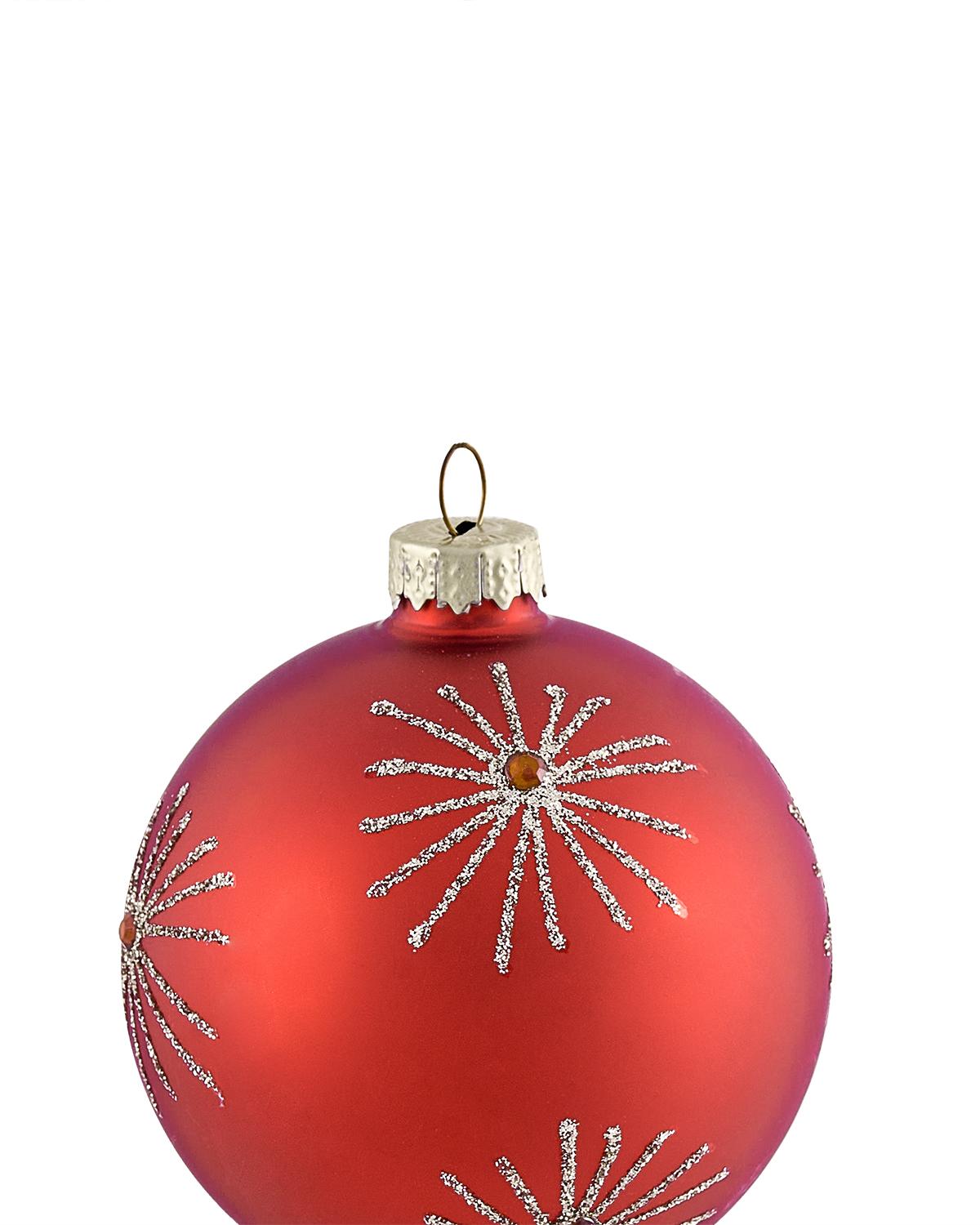 Set van 50 kerstballen SPARKLE Glas Rood/goud