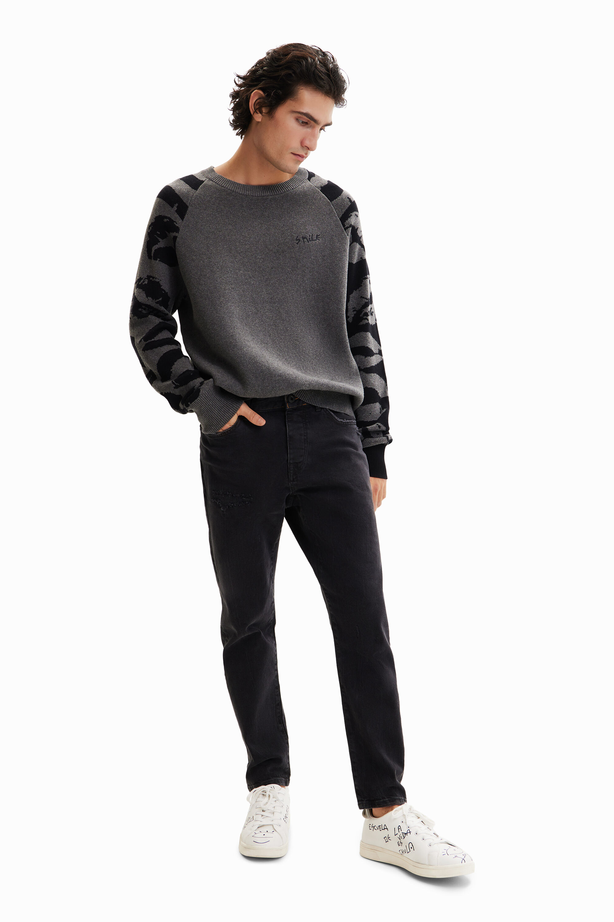 Pull jacquard animal print