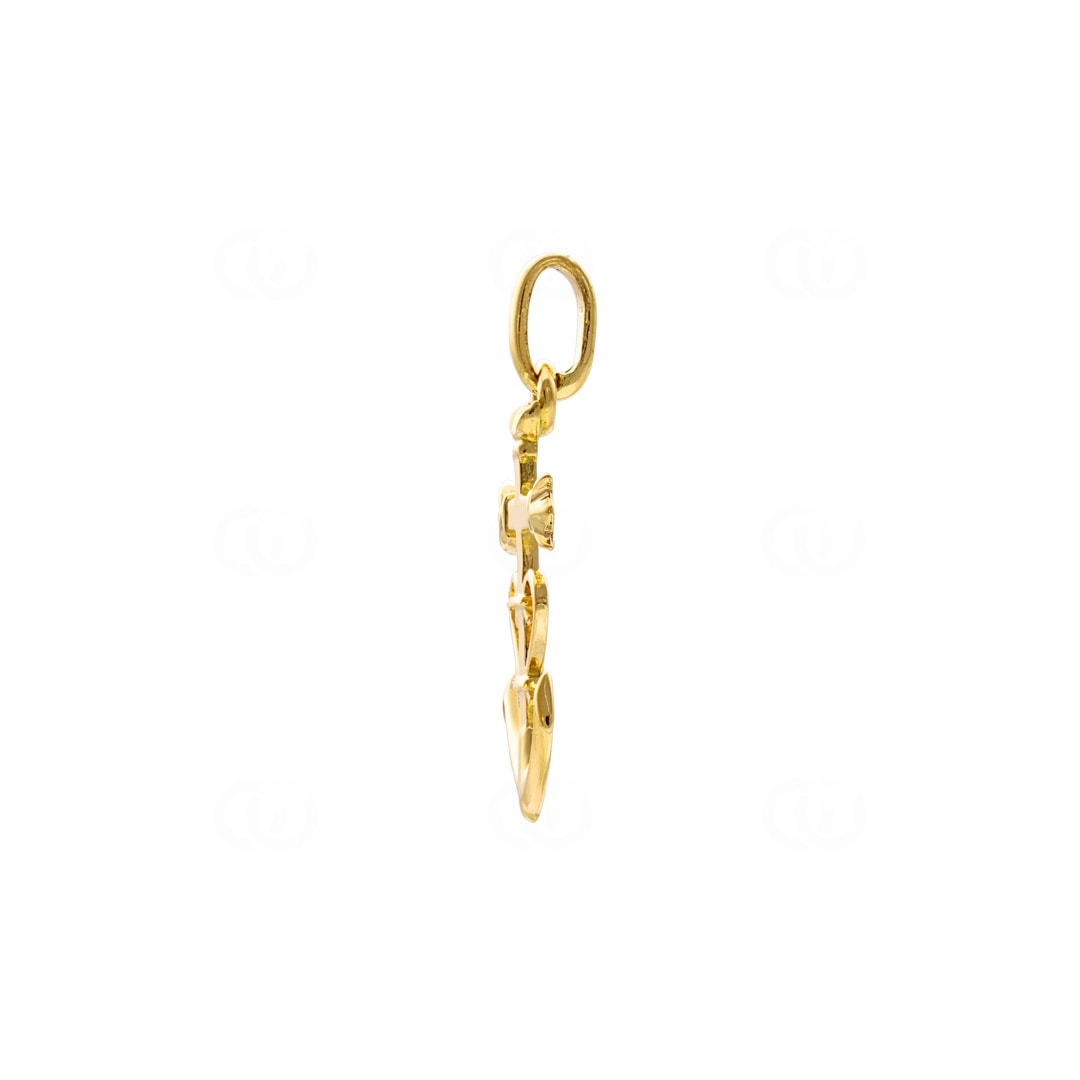 Anhänger 750/18 K Gelbgold Glaube Liebe Hoffnung 11x17mm