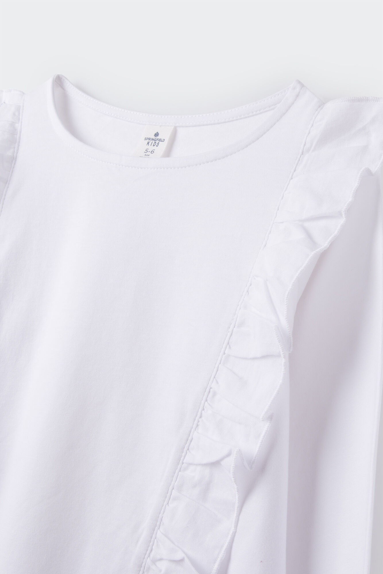 camiseta infantil com babados