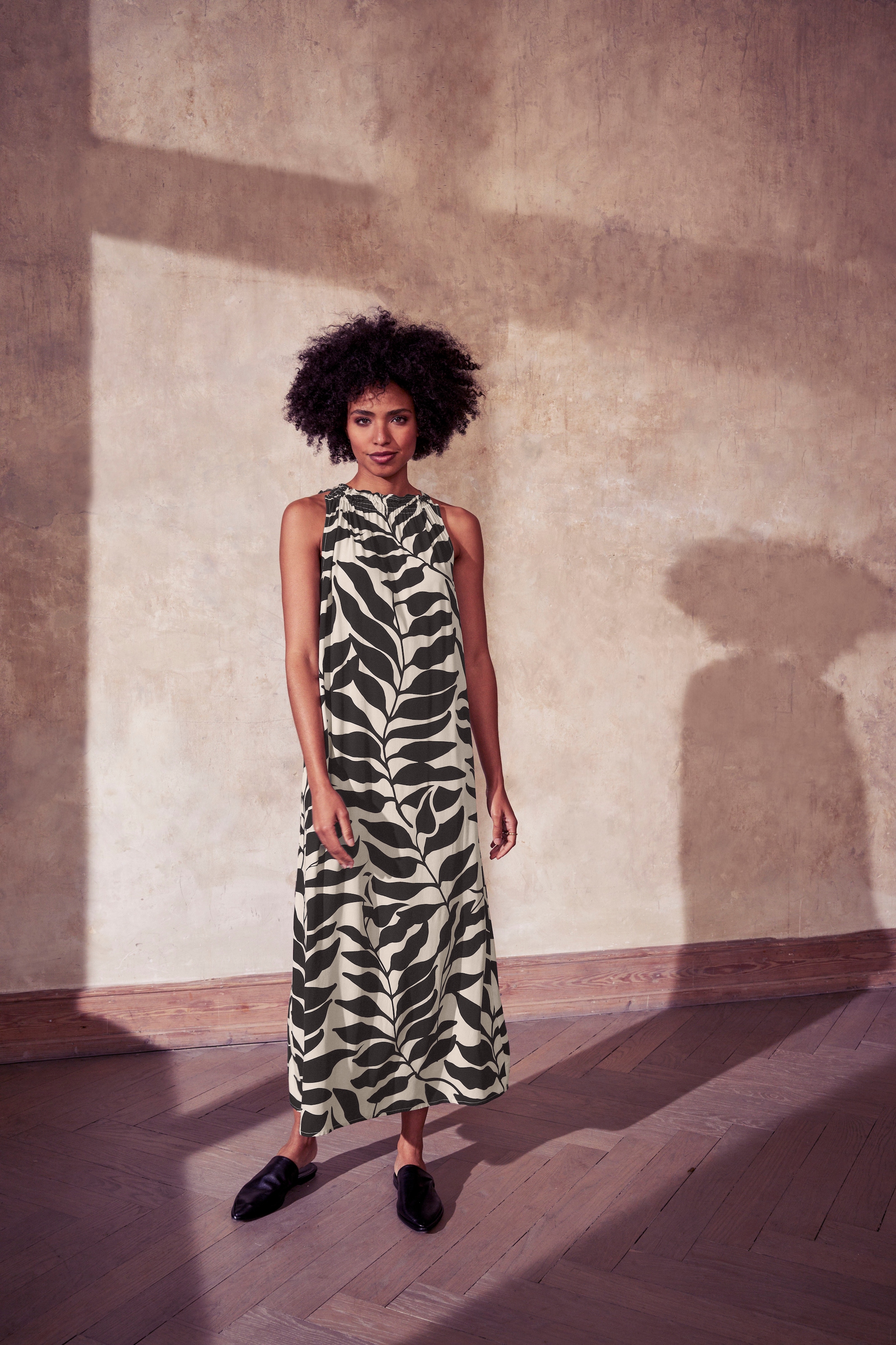HECHTER PARIS Midikleid mit Allover-Print und Bindeband