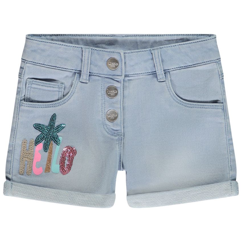 Short effet jean motif 
