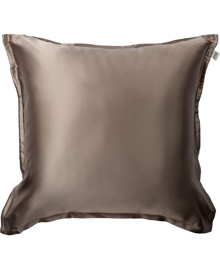 Magasin du Nord Collection Silke pudebetræk med lynlås, 100 % morbærsilke, 60x63 cm, mørk beige