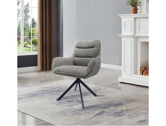 CONCEPT1 - Chaise Lot de 2C. Bonifacio pivotante gris