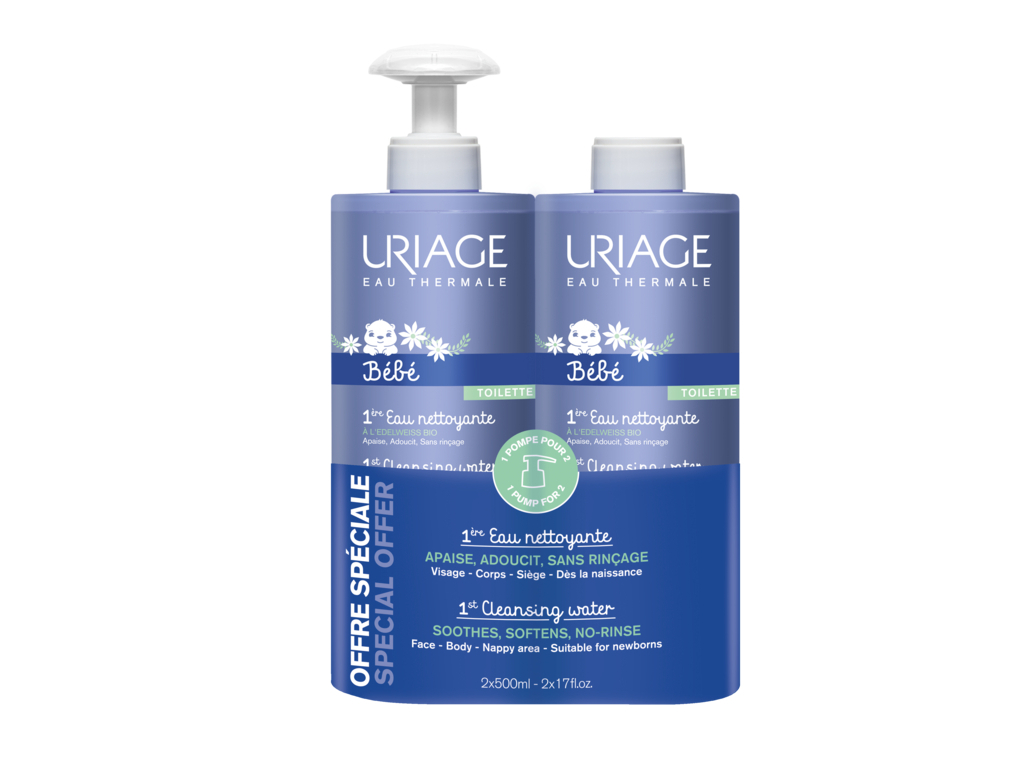 PACK ÁGUA LIMPEZA URIAGE BEBÉ 1ªAGUA L2P1 2X500ML