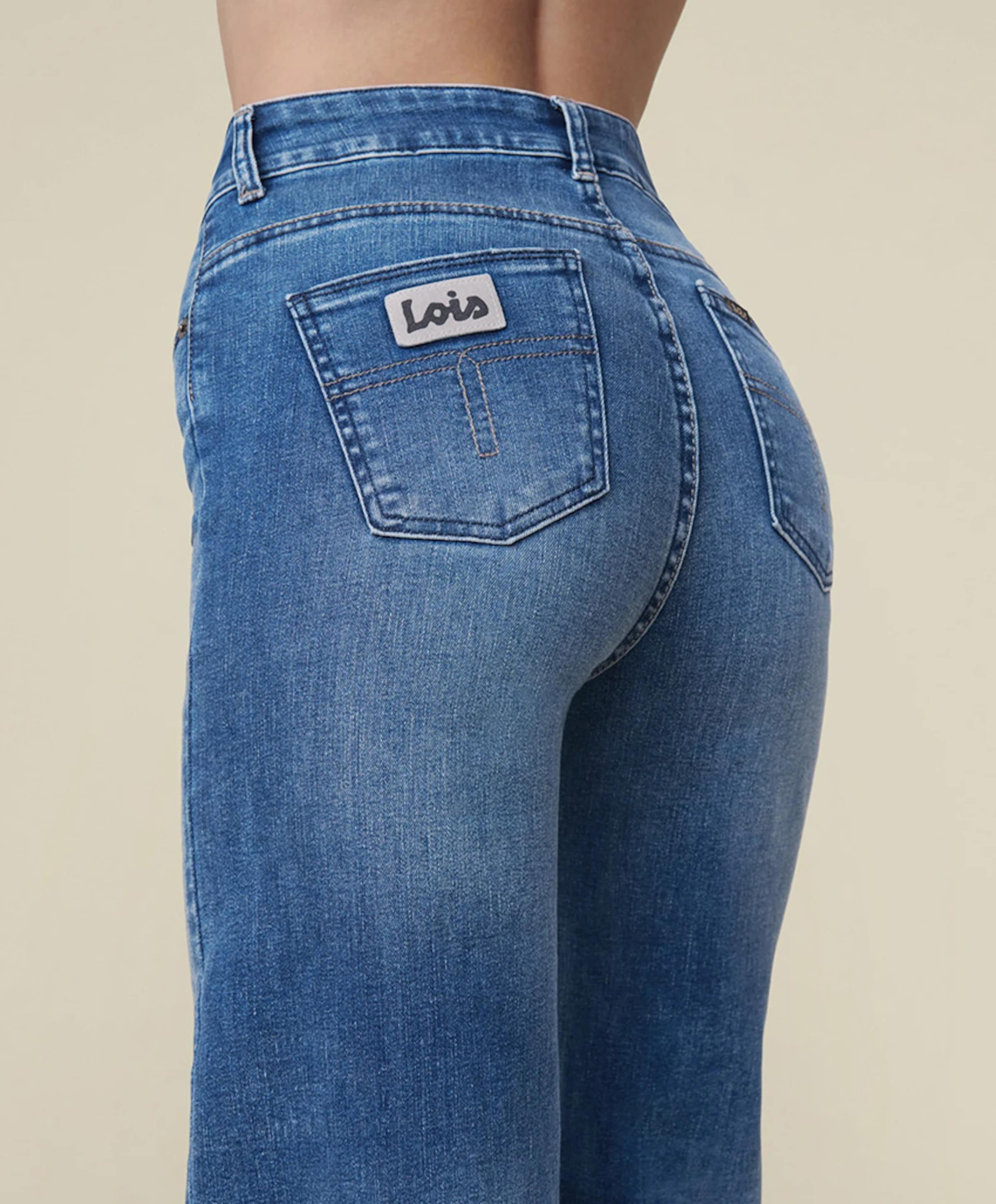 LOIS Palazzo 5374 Re Ram Cobalt dames jeans blauw