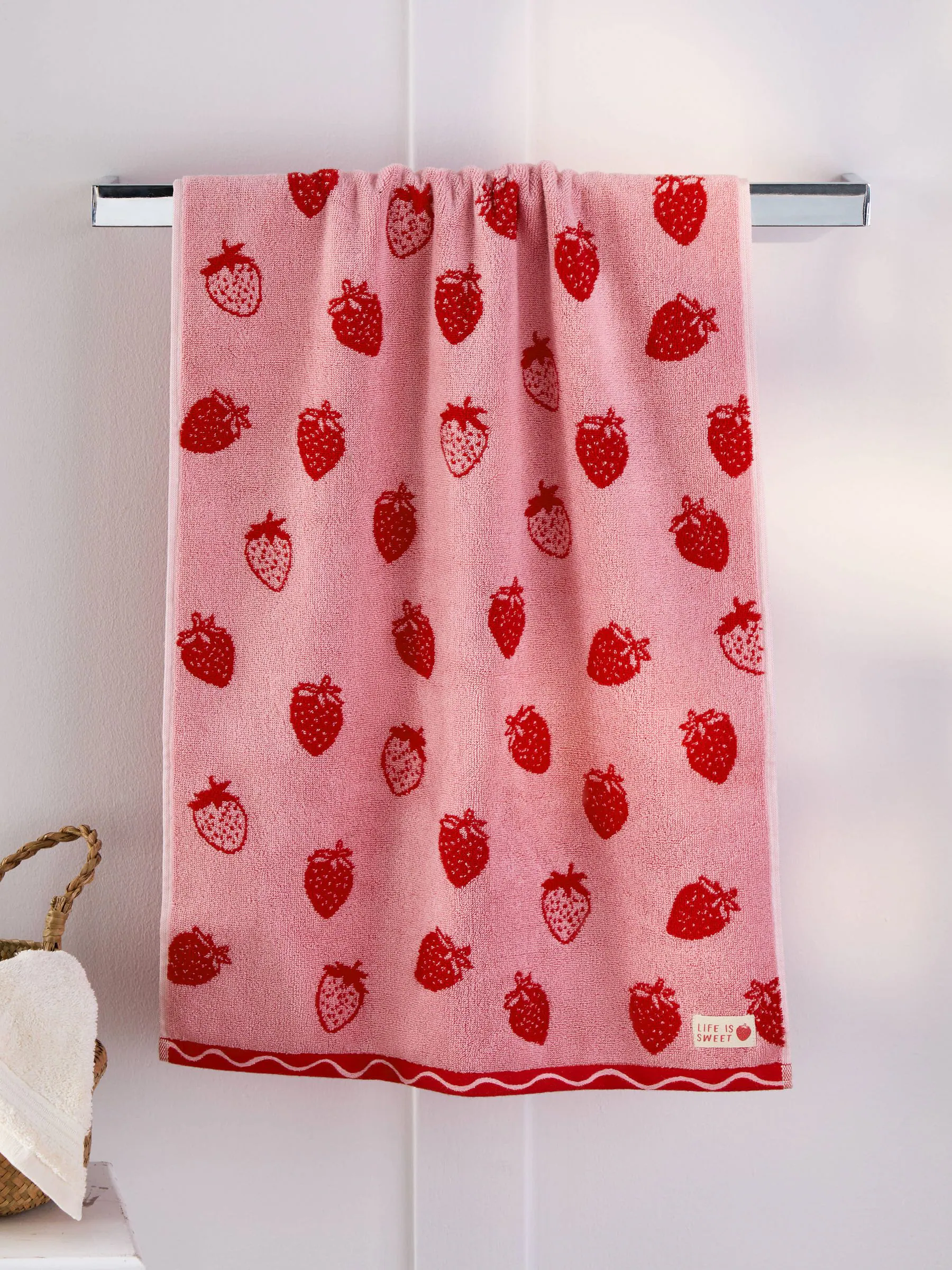 Aardbei 100% katoenen handdoek