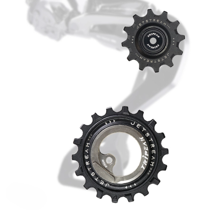 Tripeak Oversized pulleyhjul Jetstream pro keramiske lejer Shimano R92XX 12T/18T sort