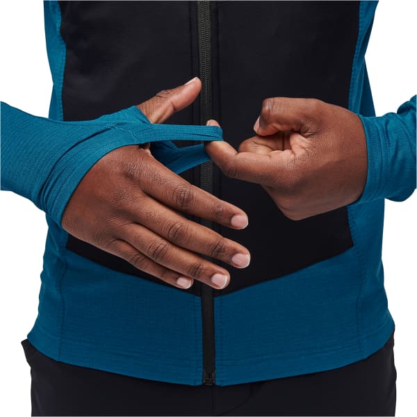 Veste polaire ski rando BLACK DIAMOND M COEFFICIENT LT HYBRID HOODY KINGFISHER-BLACK
