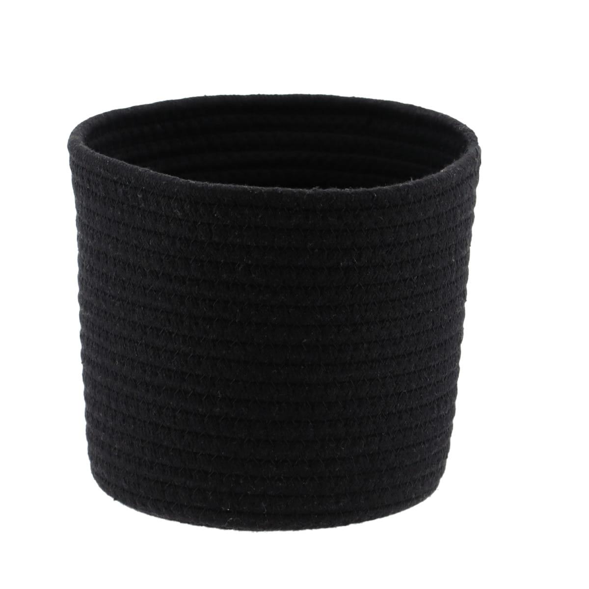 CORBEILLE NOIR CHINE D.19X16CM