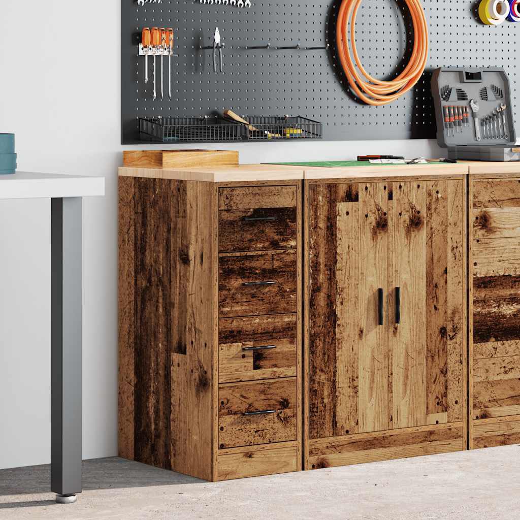 vidaXL Garagekast antiek hout 30x51x85 cm