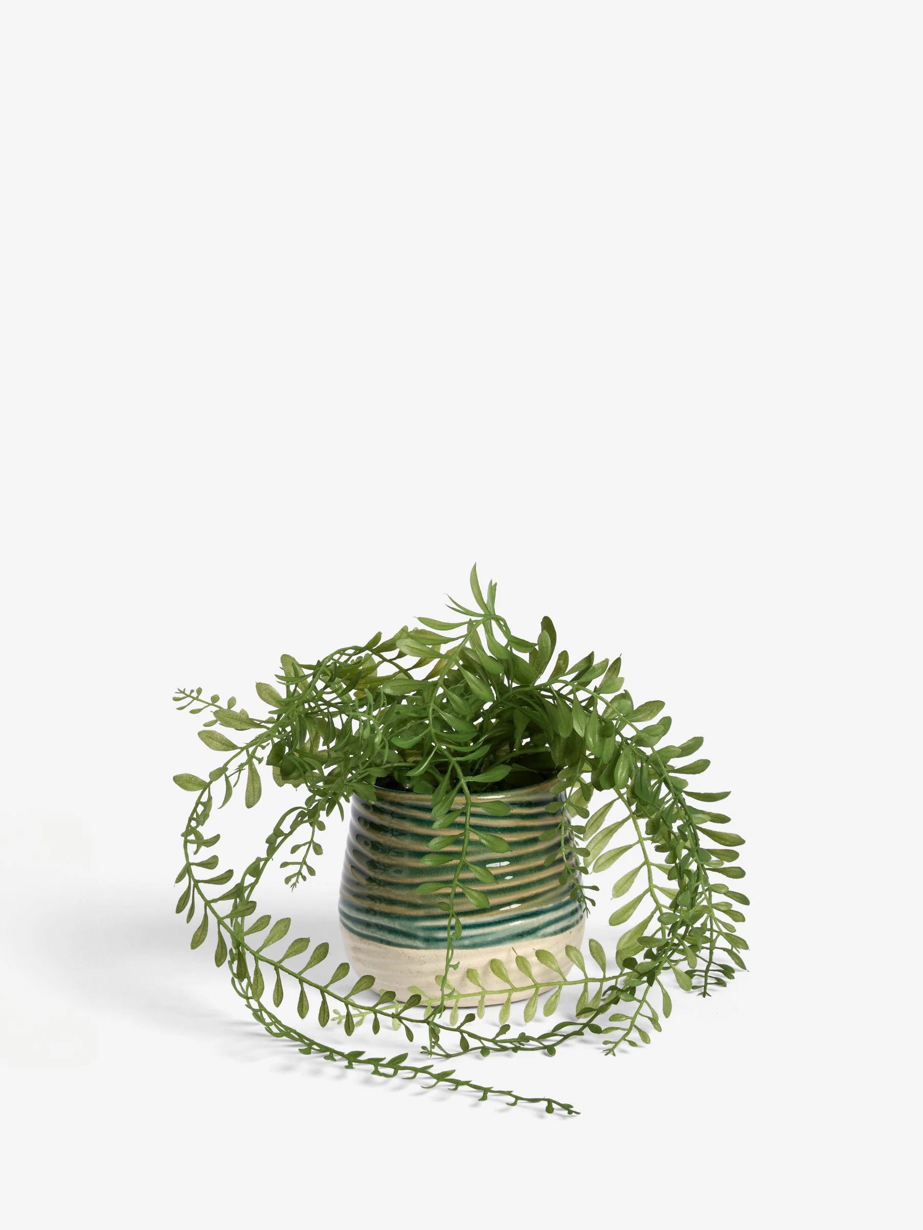 Kunsthangplant in reactieve keramische pot