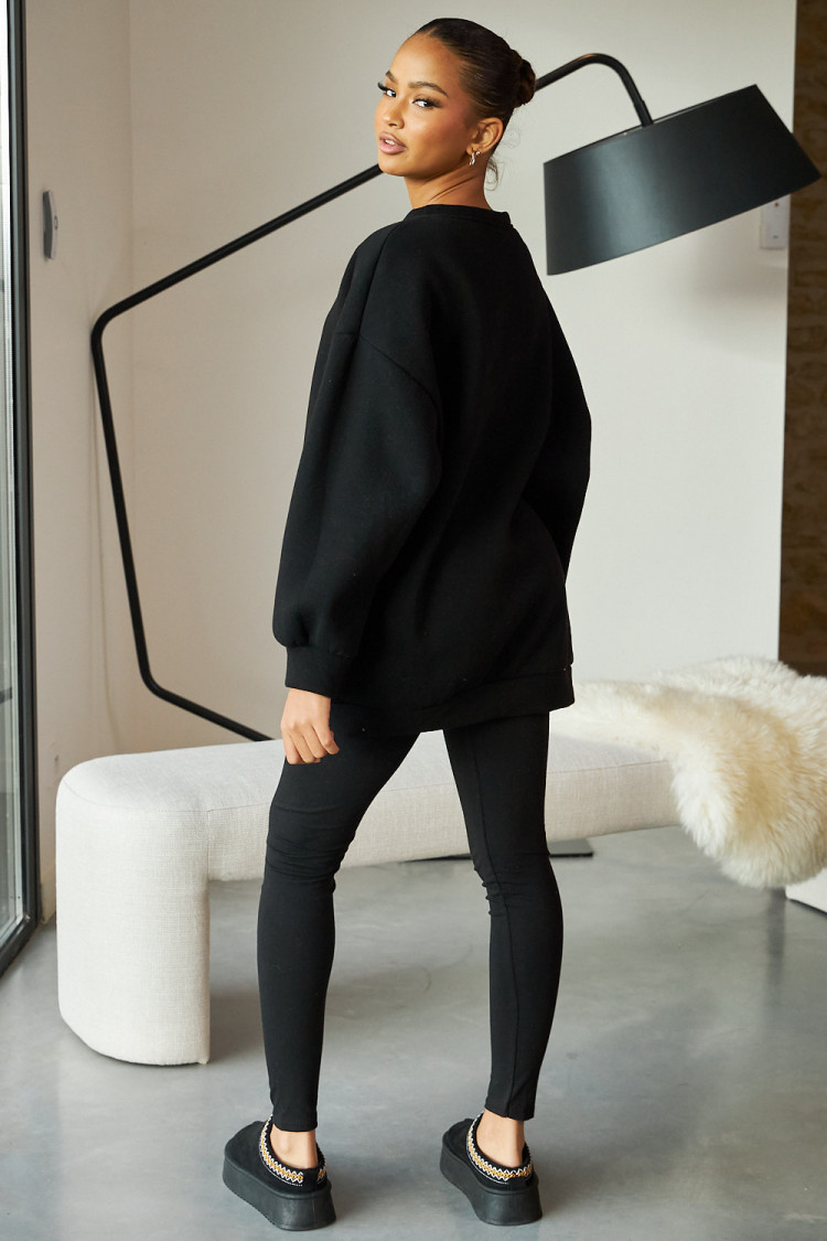 Ensemble 2 pièces sweat + legging noir