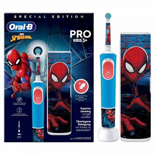 Oral-B Vitality Pro Kids  3A Spiderman   Estojo
