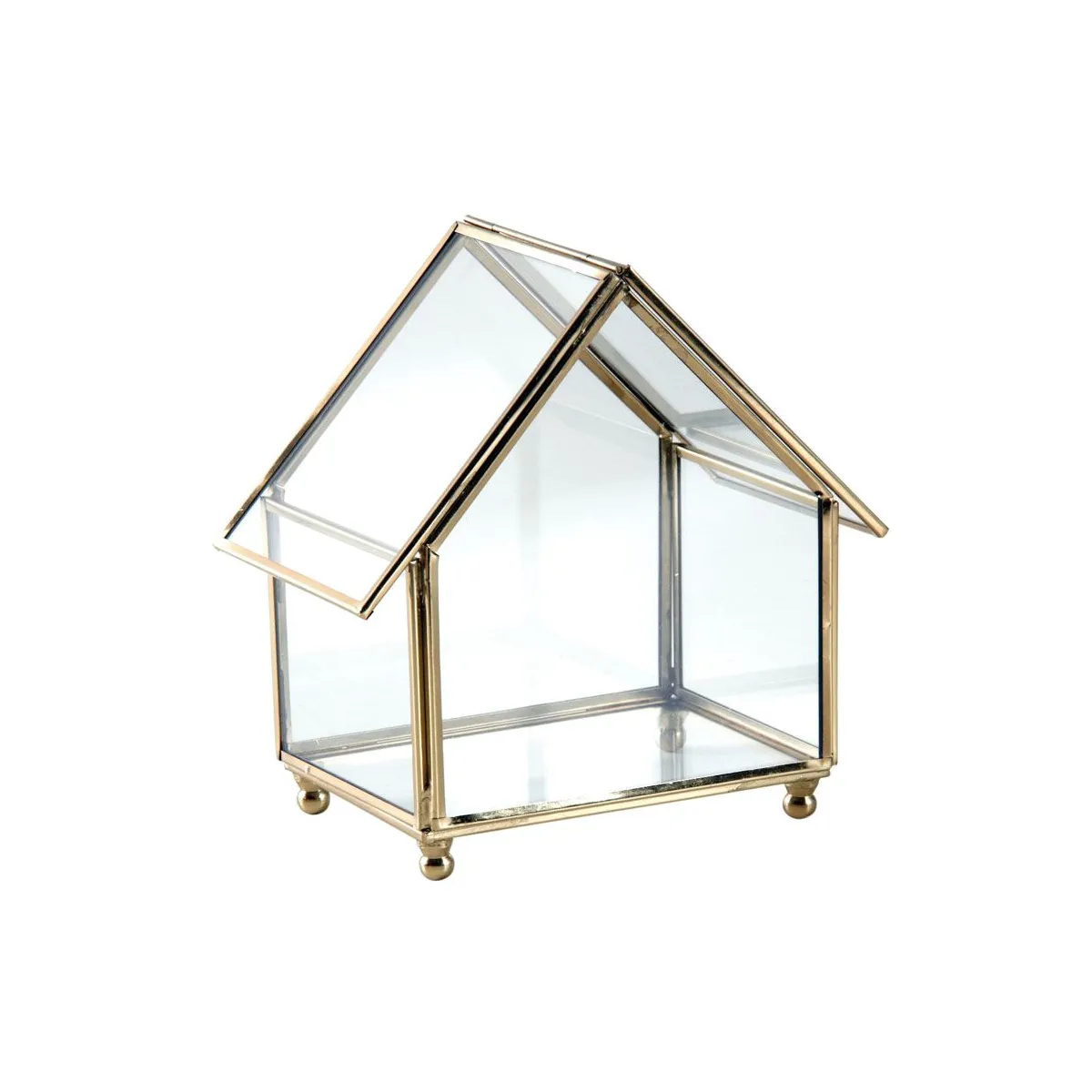 Aubry Gaspard Coffret à bijoux laiton et verre