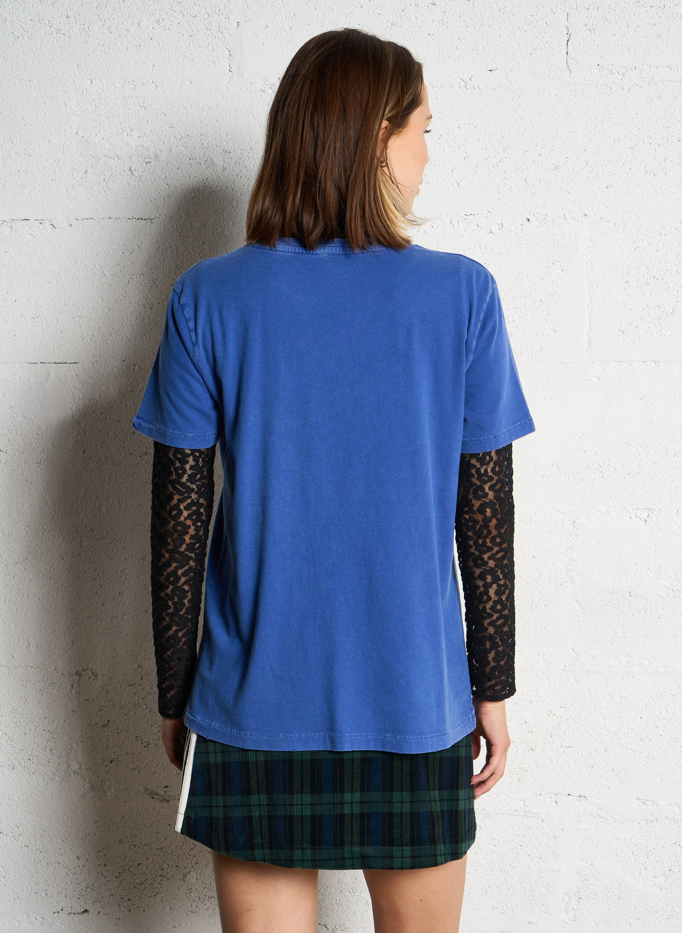 STARLIGHT STUFF - Tee-shirt droit col rond sérigraphié en coton | Bleu