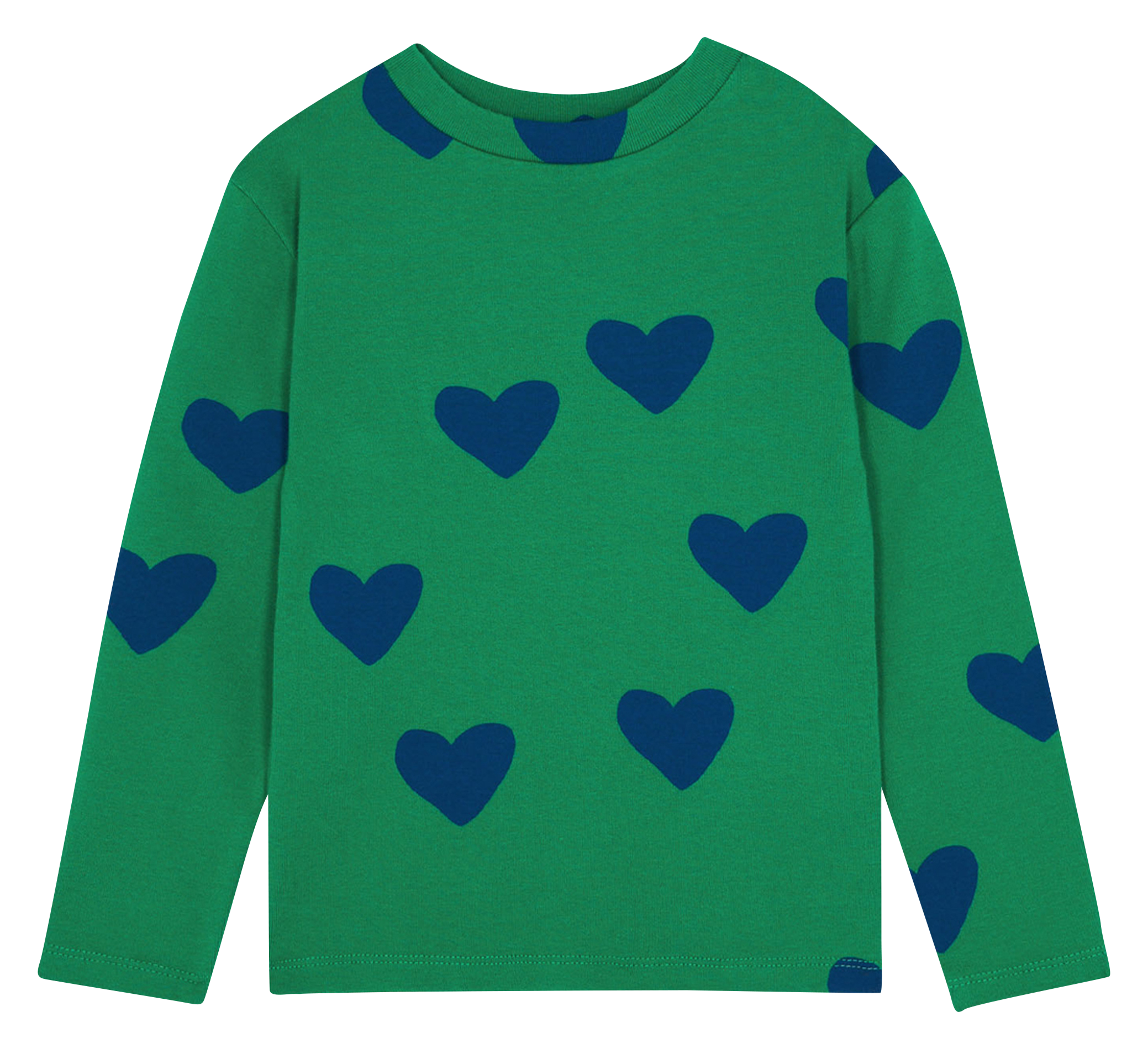 Tee-shirt col rond imprimé en coton| Vert