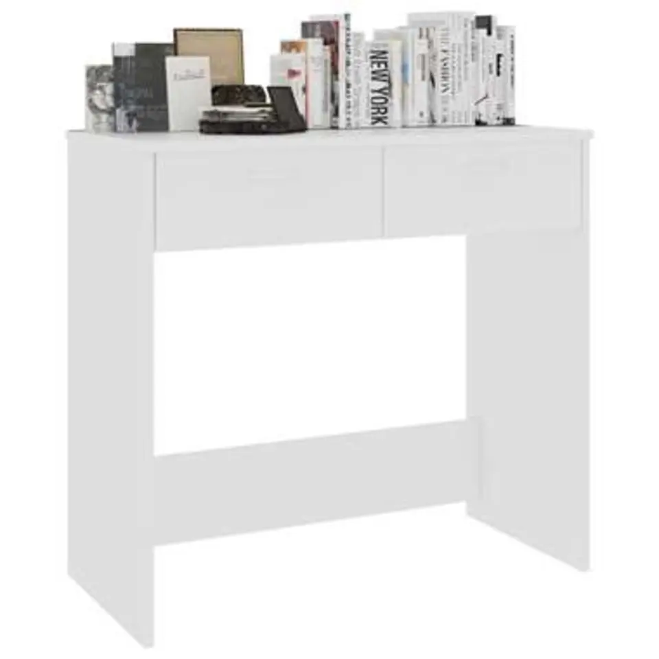 vidaXL - Bureau - Wit - Bewerkt hout
