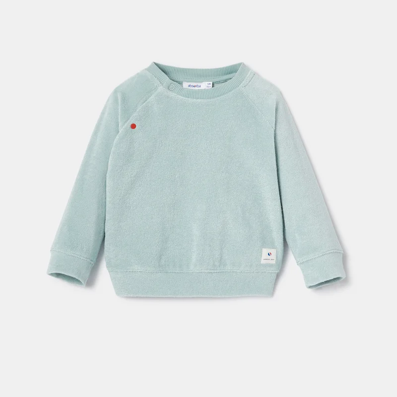 Sweat-shirt uni en éponge bleu naissance Absorba Bleu