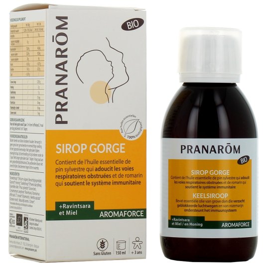 Pranarom sirop gorge Aromaforce - Aux huiles essentielles et miel