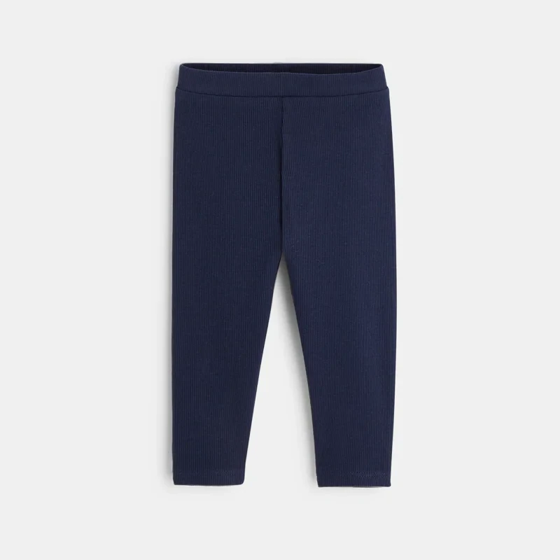 Legging uni bleu bébé fille Bleu