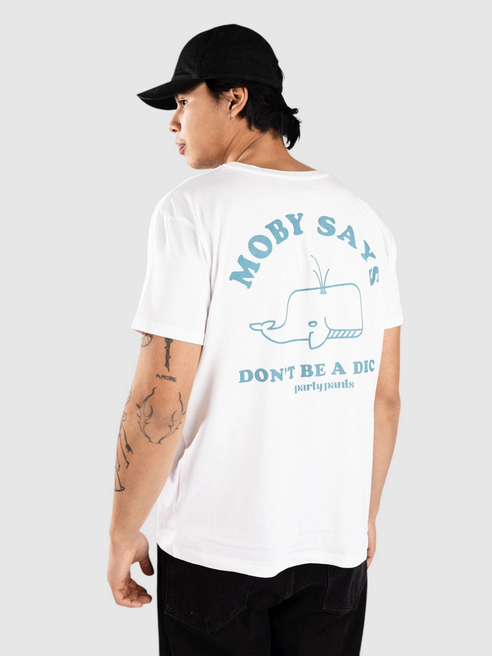 Party Pants Moby Says T-Shirt white