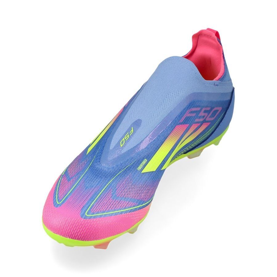 adidas F50 Elite Laceless FG Celestial Victory - Blue Fusion/Lucid Lemon/Lucid Pink Enfant