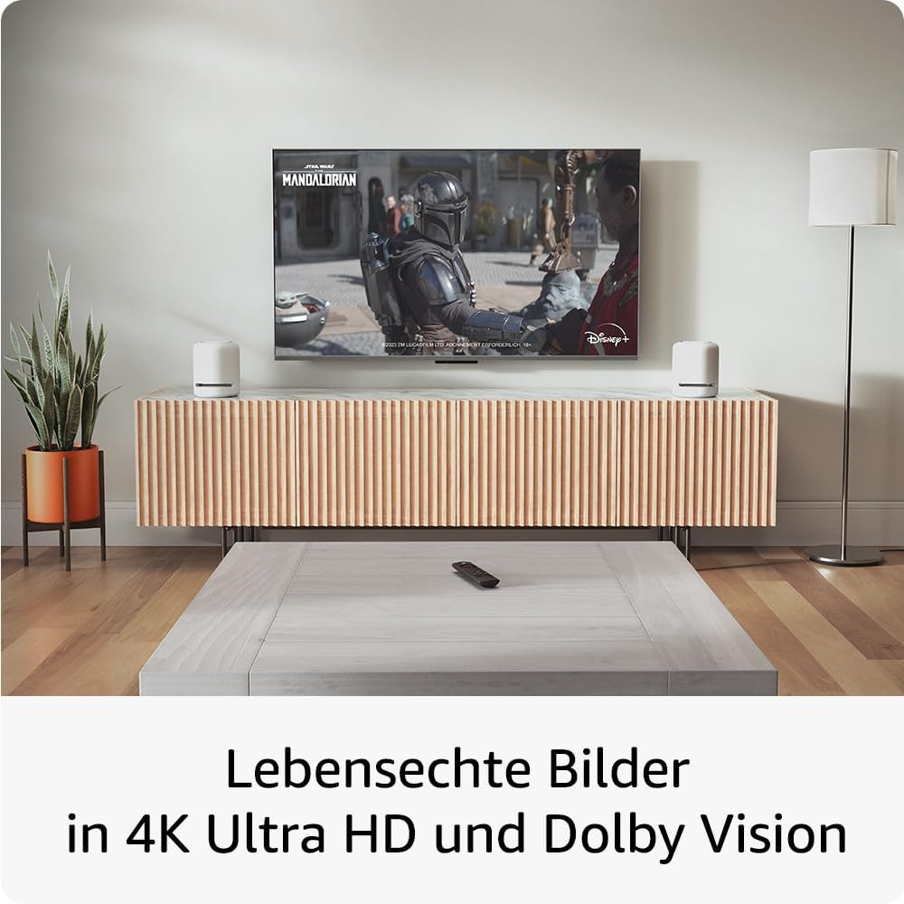 Amazon - Fire TV Stick 4K Max 3840 x 2160p Streaming Mediaplayer mit Sprachsteuerung   Quad-Core (2.0 GHz) CPU   16GB Speicherplatz (B0CW4HD359)